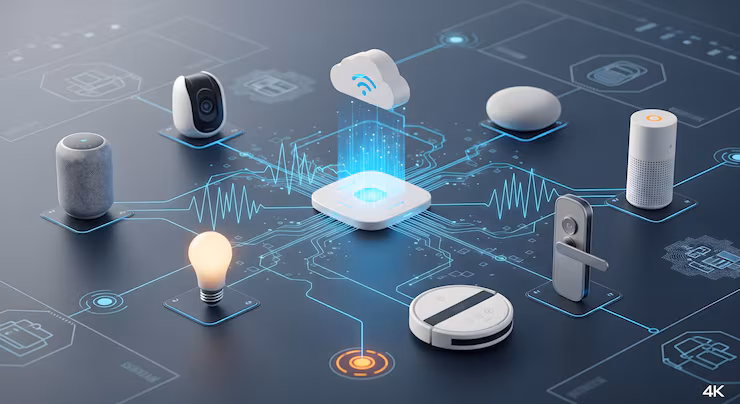 Connected electronic devices and smart home accessories